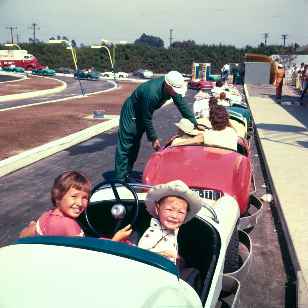 Disneyland rides in 1955.