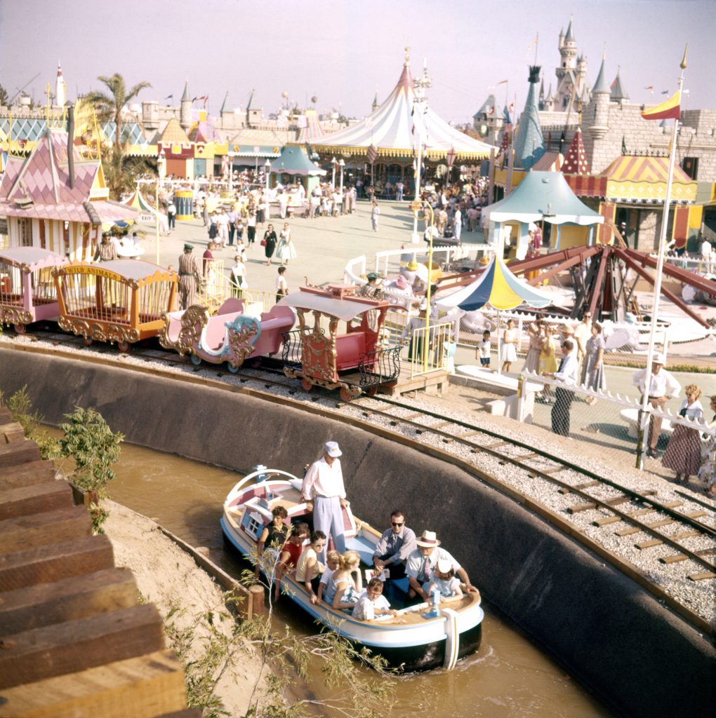 One of Disneyland's boat rides, Anaheim, California, 1955.