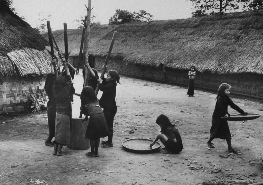 Mountain tribal village, Vietnam, 1961.